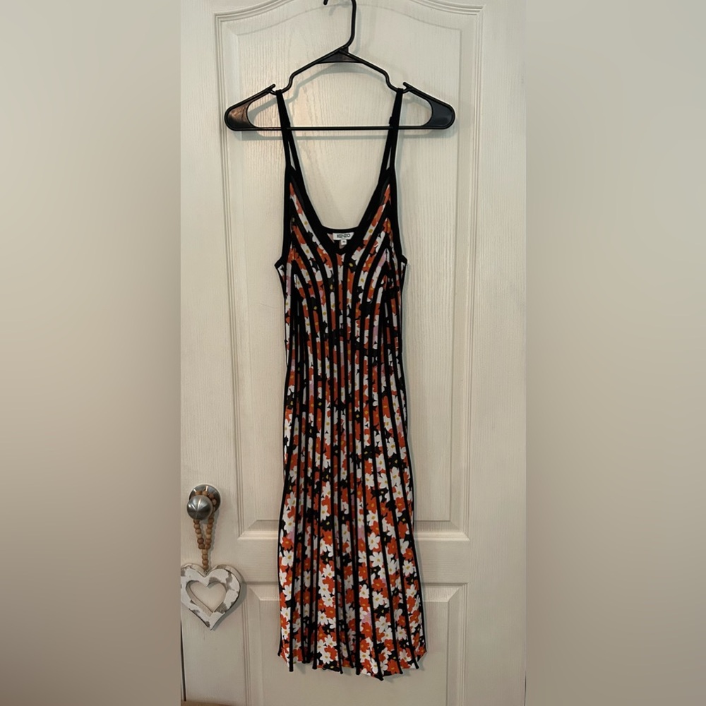 🎉 Host Pick 🎉 Kenzo Paris Floral Sleeveless Dress - Black, Pink and Orange